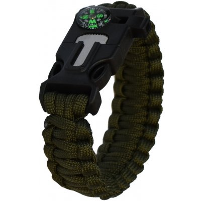 GT-550 Paracord náramek 5v1 zelená – Zboží Mobilmania