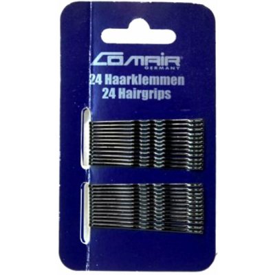 Comair Hair Clips Pretty Fashion Bobby Pins 24 ks, Černá, 5 cm – Zboží Dáma