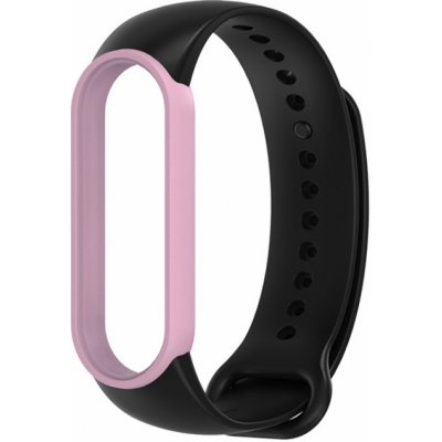 Xiaomi Mi Band 5/6 náhradní náramek dvoubarevný Černo-růžová MBSCZ-5D005 – Zboží Živě