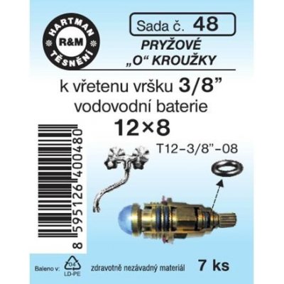HARTMAN pryžové "O" kroužky k vřetenu vršku 3/8" vodovodní baterie, sada č.48 – Zbozi.Blesk.cz