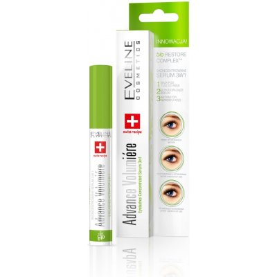 Eveline Cosmetics Koncentrované sérum na řasy Advance Volumiere 3 v 1 8 x 10 ml