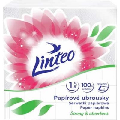 Linteo 1V bílé papírové ubrousky 100ks 33x33cm – Hledejceny.cz
