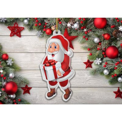 Bauer Decor Akrylátová vánoční ozdoba Santa Claus single univerzální – Hledejceny.cz