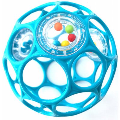 Bright Starts OBALL RATTLE 10cm modrá – Zbozi.Blesk.cz