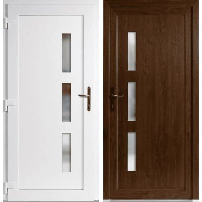 OknaDvereNaMiru.cz Vchodové dveře STYL Venus Zlatý dub / Bílá 90 x 210 cm – Hledejceny.cz
