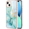 Pouzdro a kryt na mobilní telefon Apple PROTEMIO 64142 IMD MARBLE Apple iPhone 15 GREEN