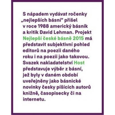 Nejlepší české básně 2015 – Zboží Mobilmania
