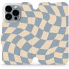 Pouzdro a kryt na mobilní telefon Apple Mobiwear - Apple iPhone 14 Pro - VA59S Modrá a béžová šachovnice