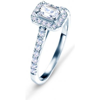 Savicki Zásnubní prsten bílé zlato bílý safír diamanty RB16192EGBSZ B