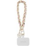 Guess Saffiano Chain 4G Charm poutko na telefon – luxusní řetízek na ruku, růžová – Zboží Živě
