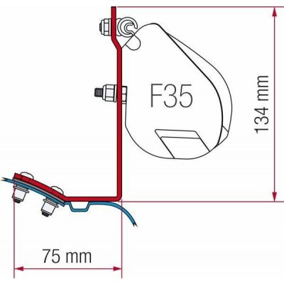 Kit adaptérů Fiamma pro Mercedes Vito na markýzy F35 | Zboží Auto