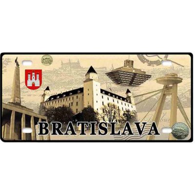 Mesto Bratislava - ceduľa 30cm x 20cm Plechová tabuľa – Sleviste.cz