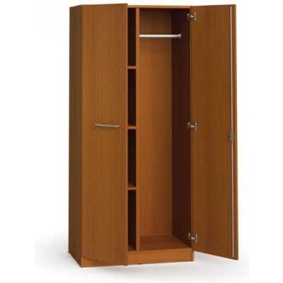 Primo Wood, Kancelářská šatní skříň 3 police, šatní tyč, 1781 x 800 x 500 mm, třešeň – Zbozi.Blesk.cz