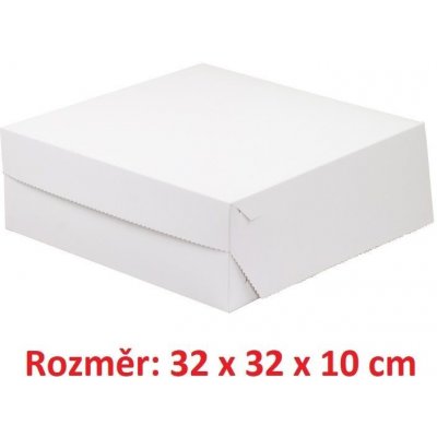 dortová krabice bílá 32 cm – Zboží Mobilmania