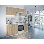 DEFTRANS Kuchyňská sestava Eco blok 180 cm bílá/dub sonoma – Sleviste.cz
