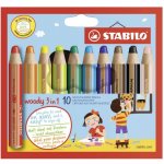 Stabilo 880/101 Pastelka Woody 3 in 1 10 ks – Zboží Mobilmania