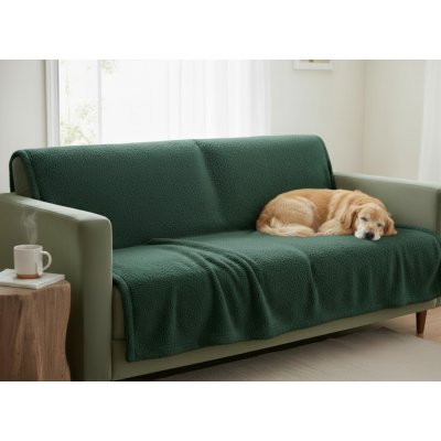 Mybesthome Přehoz na sedačku - pohovku - deka KARIN zelená 170x210 cm – Sleviste.cz