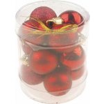Anděl Přerov Baňky mini červené plast,mix povrchů 2,5cm 12ks 1ks – Hledejceny.cz
