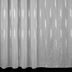 Rand voálová záclona J2029/07, šedé svislé proužky na bílé, s olůvkem, výška 130cm ( v metráži) – Hledejceny.cz