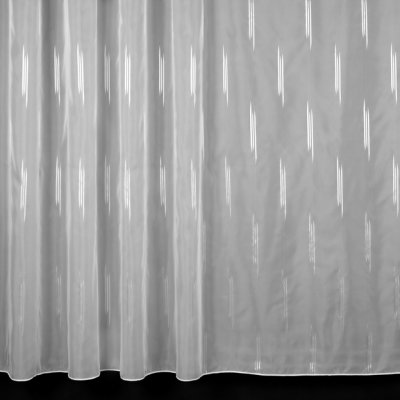 Rand voálová záclona J2029/07, šedé svislé proužky na bílé, s olůvkem, výška 130cm ( v metráži) – Hledejceny.cz