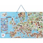 Woody magnetická mapa EVROPY společenská hra 3 v 1 v českém jazyce – Zboží Mobilmania
