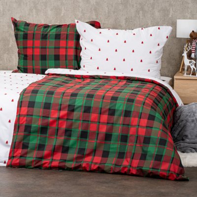 4Home Vánoční bavlna povlečení Scotch winter 140x200 70x90 – Sleviste.cz