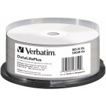 Verbatim BD-R 50GB 6x, printable, cakebox, 25ks (43749) – Hledejceny.cz
