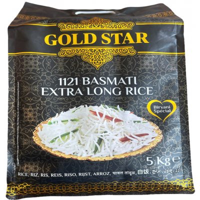 Gold Star dlouhá rýže 1121 Basmati 5 kg – Zboží Mobilmania