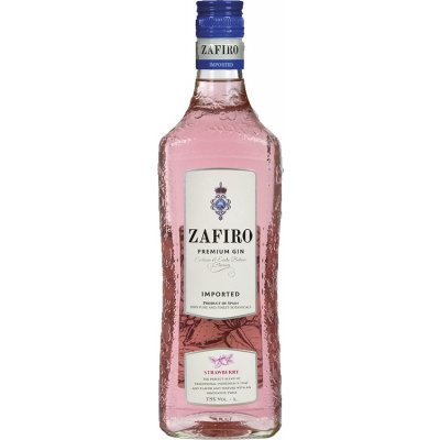 Zafiro Pink Premium Gin Strawberry 37,5% 0,7 l (holá láhev) – Zboží Mobilmania