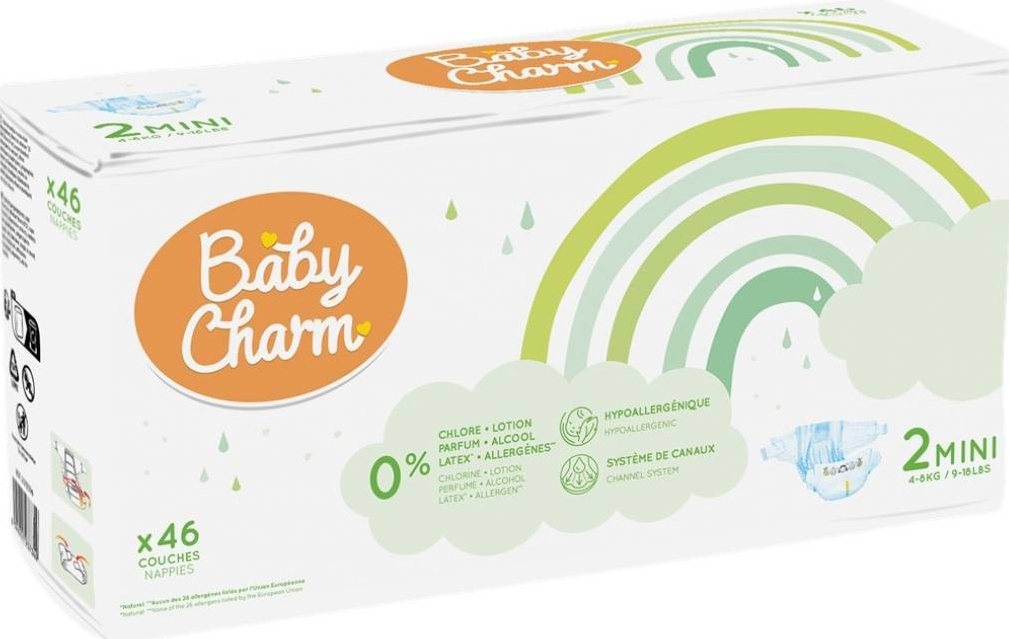 Baby Charm Super Dry Flex 2 Mini 4-8 kg 46 ks