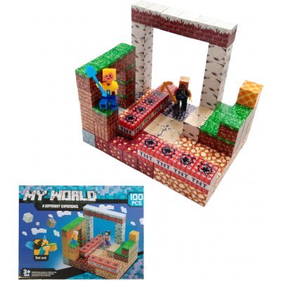 Toybit Magnetická stavebnice Minecraft TNT world 100 ks – Zboží Dáma