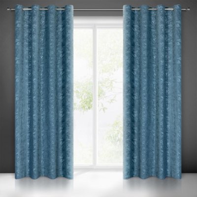 EUROFIRANY ZÁVĚS NA KROUŽCÍCH OCTAVIA 140X250 CM MODRÁ – Sleviste.cz