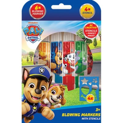 Jiri Models Fixy foukací 6ks se šablonami pro kluky Tlapková patrola/Paw patrol v krabičce 12x19cm – Hledejceny.cz