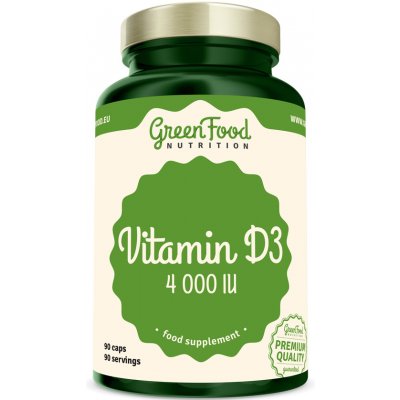 Greenfood Nutrition Vitamin D3 4000IU 90 kapslí – Hledejceny.cz