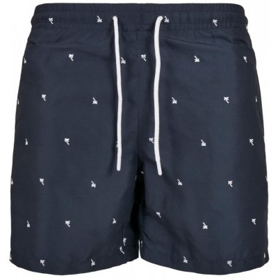 Embroidery Swim Shorts palmtree/midnighnavy/white