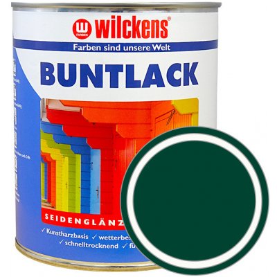 Wilckens Německá syntetická vrchní barva pololesk Buntlack Seidenglaenzend 750 ml RAL 6005 - mechová zelená – Zbozi.Blesk.cz