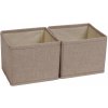 Úložný box Compactor SANDY Sada 2 ks organizérů S 14 x 14 x 12 cm béžové RAN11286