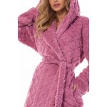 L&L dámský hřejivý krátký župan 2401 Geo Světle fialová – Zboží Dáma