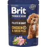 Brit Premium by Nature Adult Dog Fillets in Gravy Chicken & Green Peas 85 g – Zboží Mobilmania