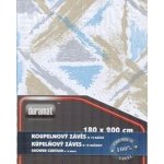 závěs koupel.VZOR 180x200cm PVC + 12 háčků, mix barev – Hledejceny.cz