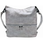 Moderní světle šedý kabelko-batoh z eko kůže – Zboží Mobilmania
