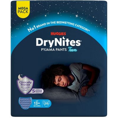 Huggies DryNites MEGA pro chlapce 13+ let 48-60kg 20ks – Hledejceny.cz