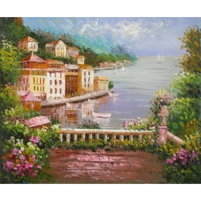 Obraz - Výhled z terasy 80 cm x 100 cm – Zboží Mobilmania