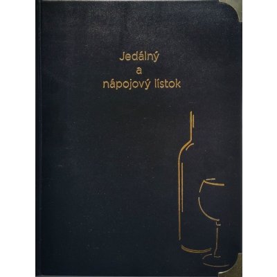 Jídelní lístek BASIC A4, černý se slovenským potiskem, MC-BRWC-BL-PO-SK – Zboží Živě