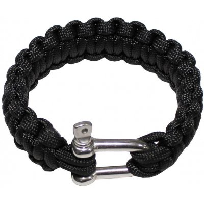 Max-Fuchs Náramek Survival Paracord 23 mm (kov. spona) Černý Velikost: L/22 cm – Zbozi.Blesk.cz