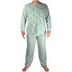 Karel 3F-785-27 pánské pyžamo dlouhé froté sv.zelené – Zboží Dáma