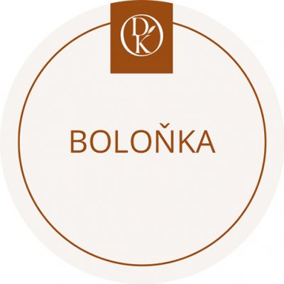 Davídkovo koření Etiketa Boloňka béžová průměr 4,5 cm 1 ks – Zboží Dáma