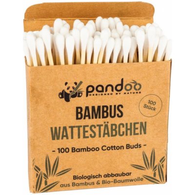 Pandoo Bambusové vatové tyčinky do uší 100 ks – Zboží Dáma