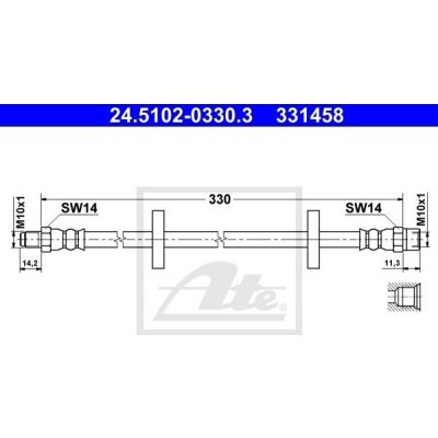 Brzdová hadice ATE 24.5102-0330.3 – Zbozi.Blesk.cz