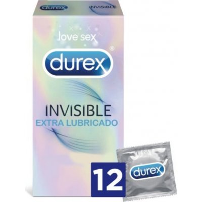 Durex Invisible Extra Lubricated 12 ks